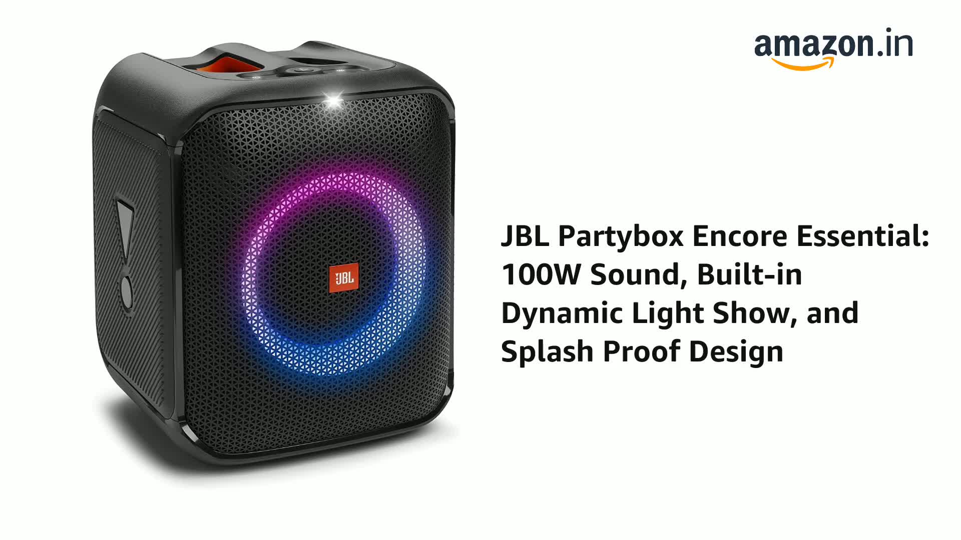 JBL Partybox Encore Essential: 100W Sound, Built-in Dynamic Light