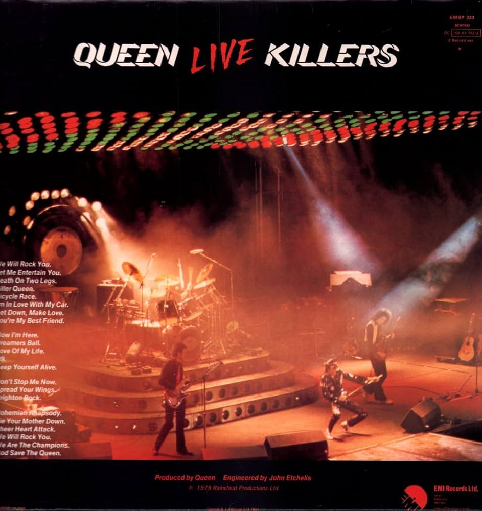 稀少UKオリジナル轟音LIVE KILLERSクイーンQueenレコード LIVE KILLERS
