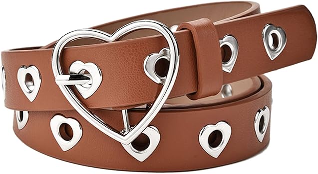 Amazon.co.jp: [hejhncii] ハート型バックルベルトヴィンテージパンク