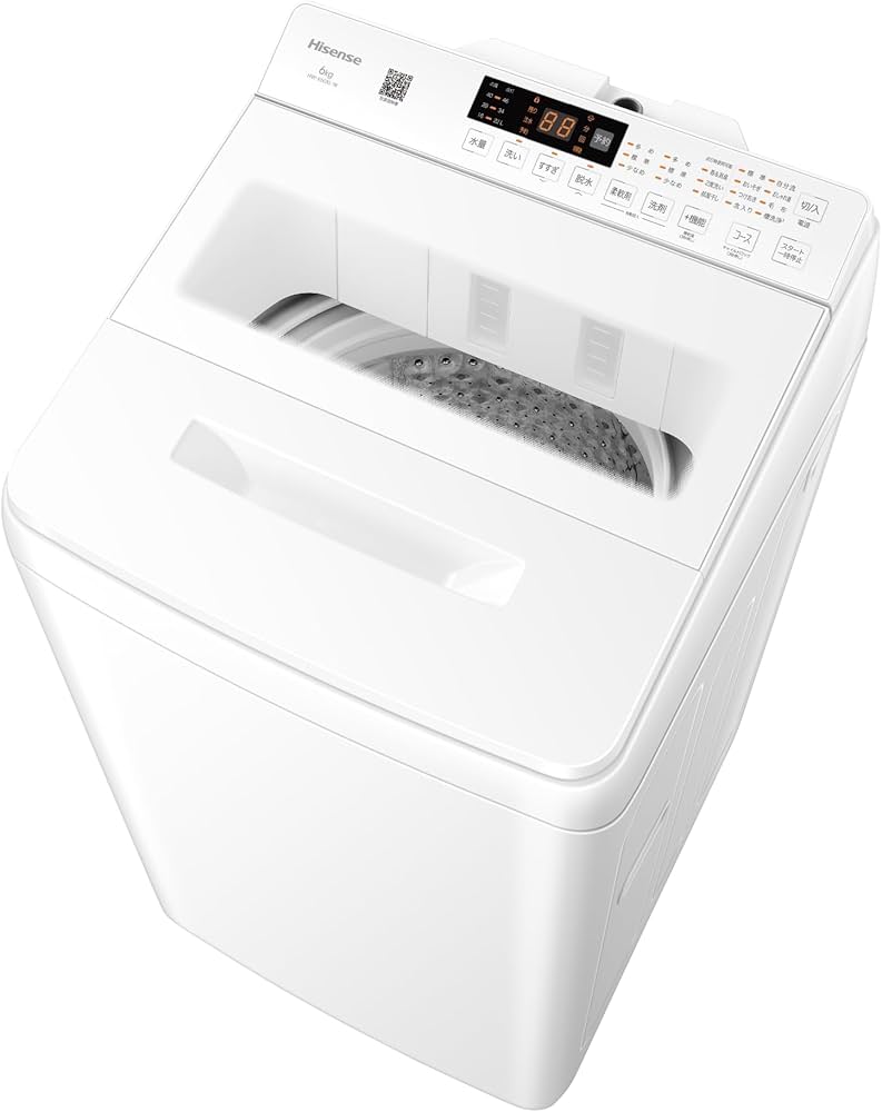 Amazon | ハイセンス 洗剤自動投入 洗濯機 6kg 1-3人用 最短14分洗濯