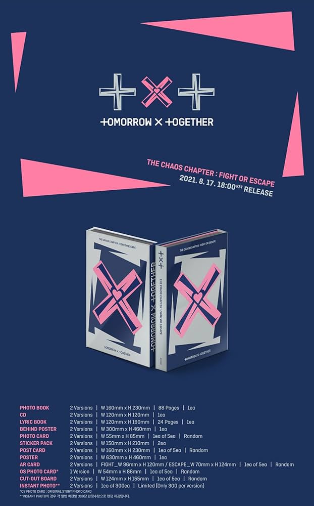Amazon.com: TXT - CHAOS CHAPTER : FIGHT OR ESCAPE Album+Extra