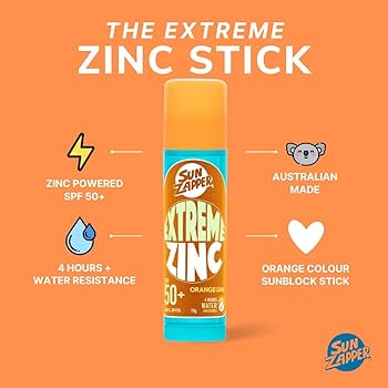 Amazon.com: Sun Zapper Extreme Zinc Sunscreen Stick SPF 50+ Orange