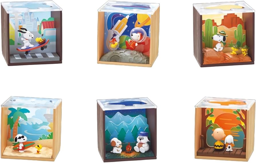 Amazon.co.jp: リーメント ピーナッツ SNOOPY Scenery Box 1BOX 約H115