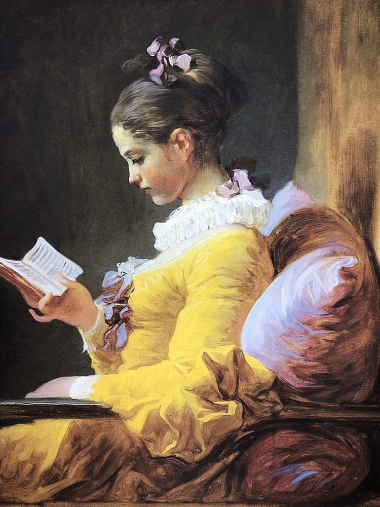 Amazon.co.jp: ジャン・オノレ・フラゴナール 読書する娘 A4 ポスター