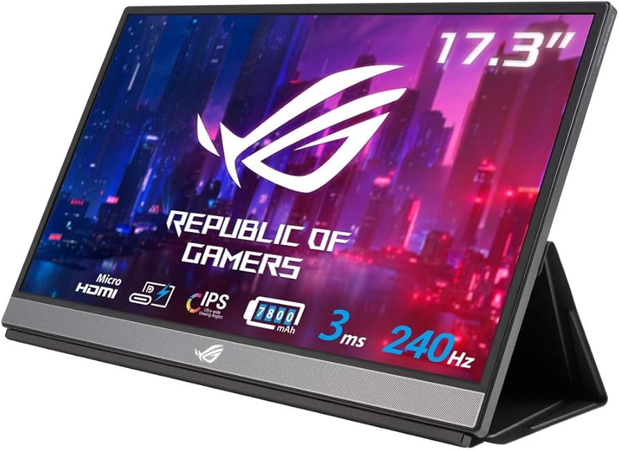 Amazon.co.jp: ASUS ポータブルゲーミングモニター ROG Strix XG17AHPE