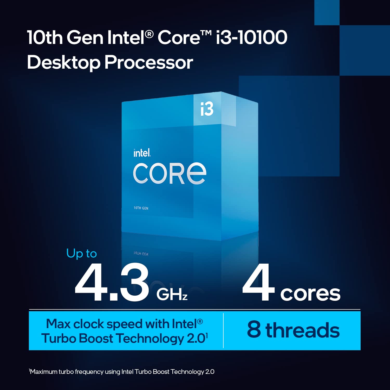 Intel Core i3-10100 Desktop Processor 4 Cores up to 4.3 GHz