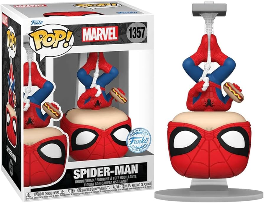 Amazon.com: Funko Pop! Marvel: Spider-Man with Hot Dog (Exclusive