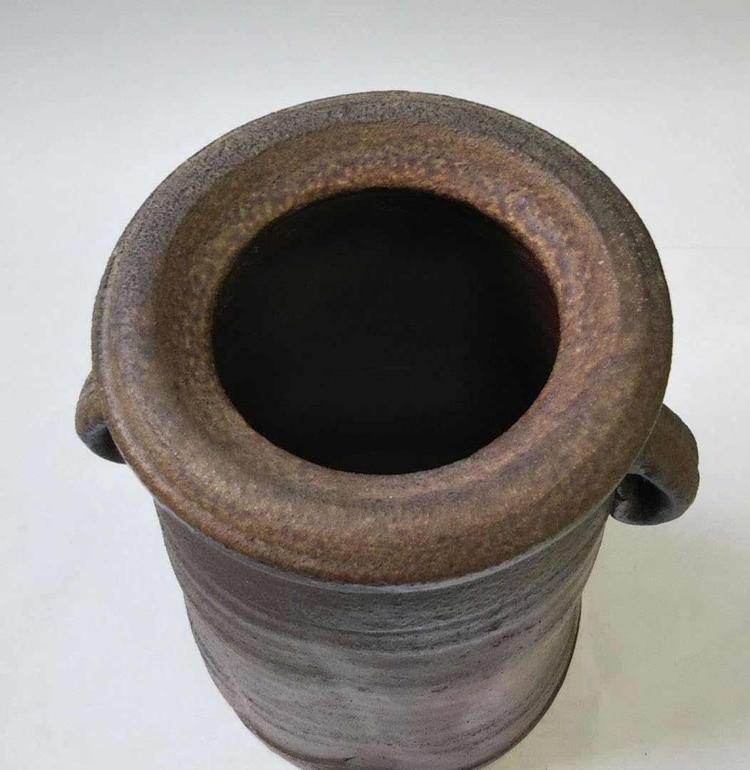 Amazon.co.jp: 茶道具 花入 備前 耳付 伊勢崎満 人間国宝 伊勢崎淳 兄