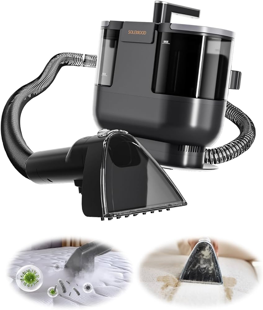 Amazon | 【100℃高温蒸気×16000Pa超強吸引力】SOLEMOOD カーペット