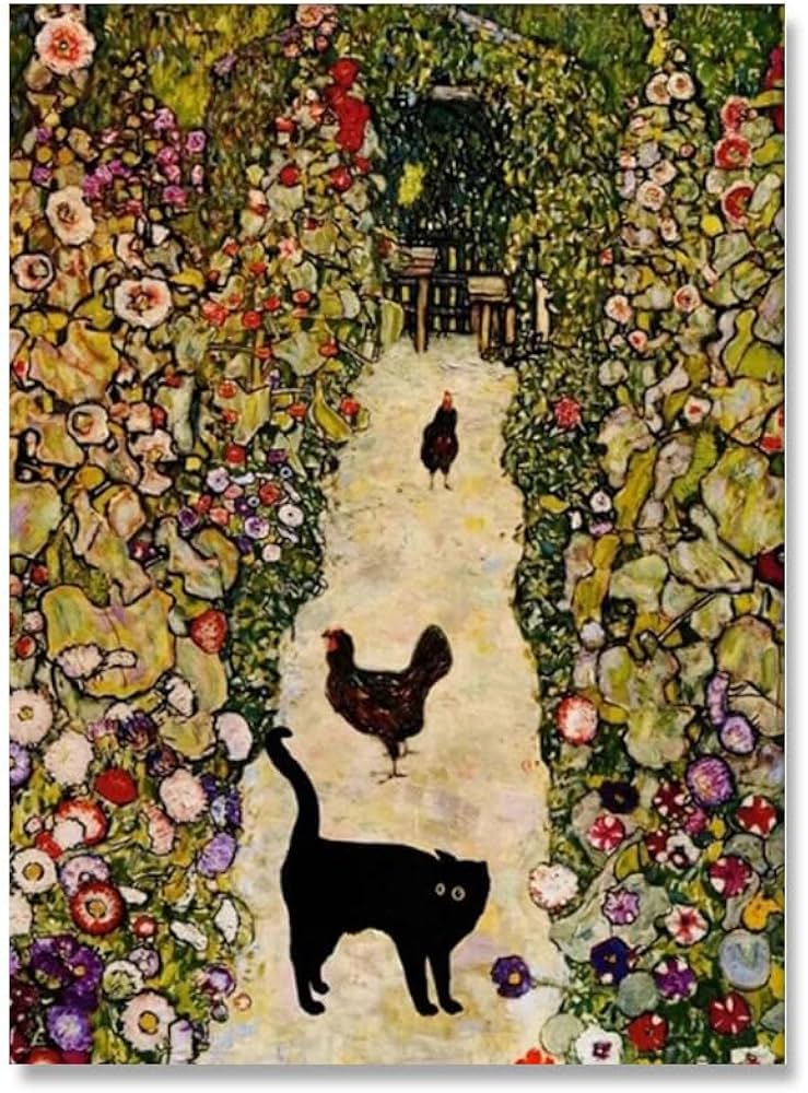 Amazon.co.jp: グスタフ・クリムト ポスター 風景 猫の絵 グスタフ