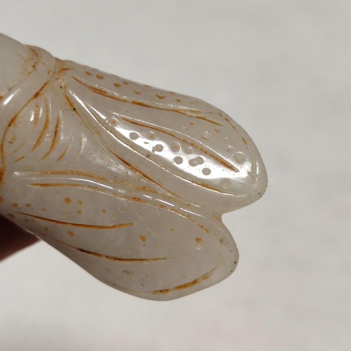 Amazon.co.jp: 収集品 本物天然古翡翠 細工手彫り 蝉 根付 玉佩