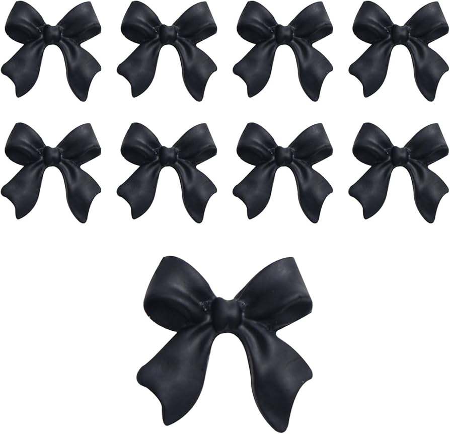 Amazon.co.jp: ネイルパーツ リボン 【ブラック】 黒 立体 かわいい