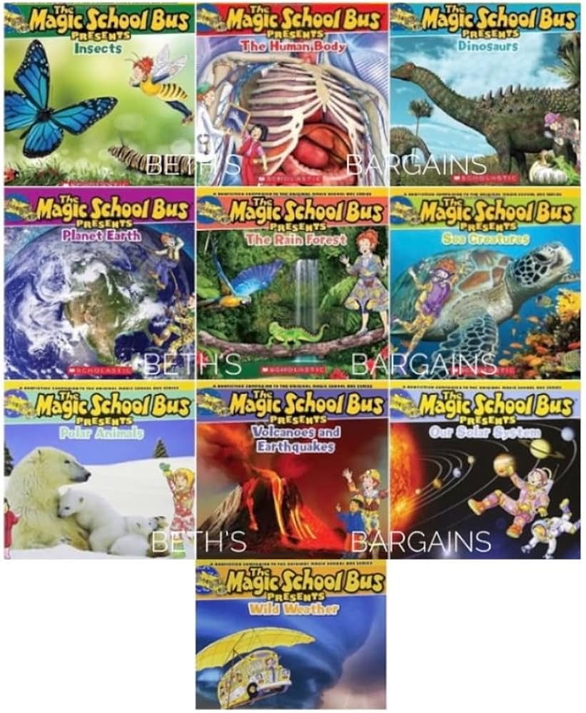 The Magic School Bus 10 Book Set: Dinosaurs, Volcanoes, Earth
