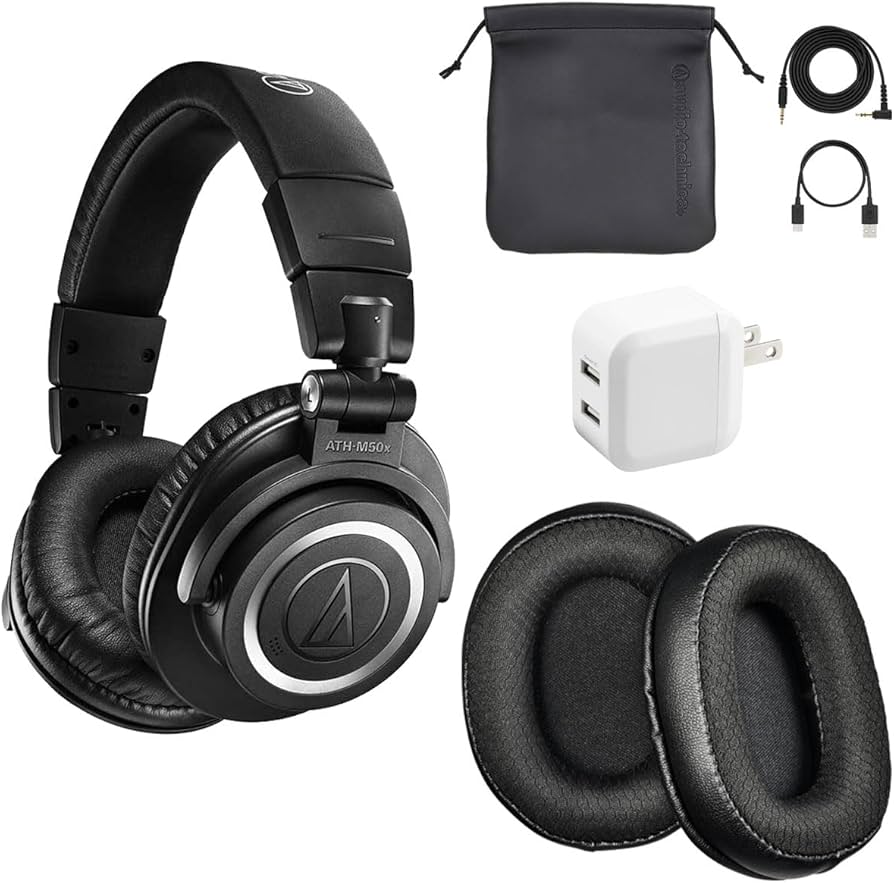 Amazon | ワイヤレスヘッドフォン ATH-M50xBT2 純正交換イヤパッド