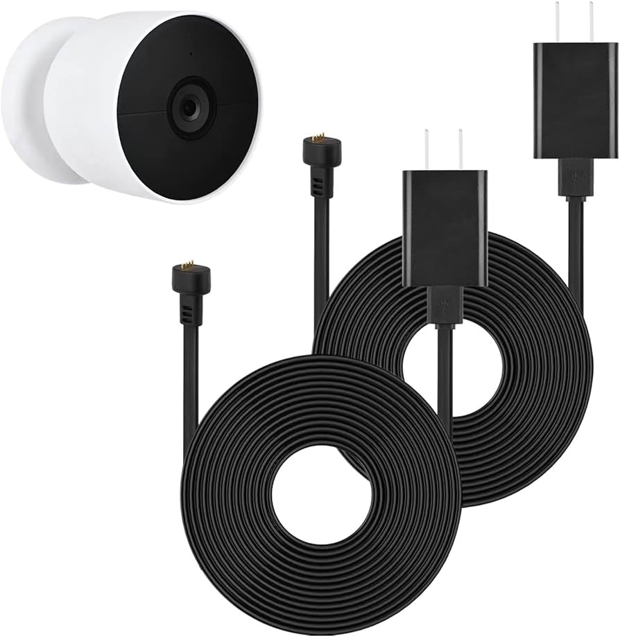 Amazon.com: 2Pack Power Cable Compatible with Google Nest Cam