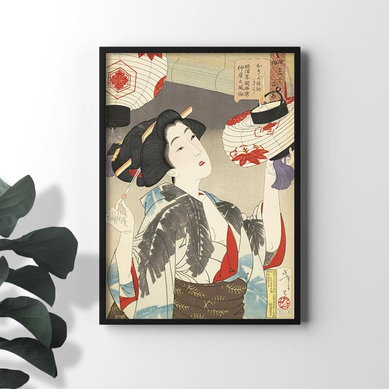 Amazon.co.jp: ROSSOGRAFICO 月岡芳年 ポスター 風俗三十二相 おきが