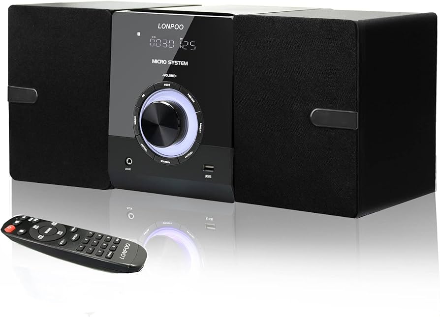 Amazon.co.jp: LONPOO CDステレオシステムミニコンポ 30W CDプレーヤー