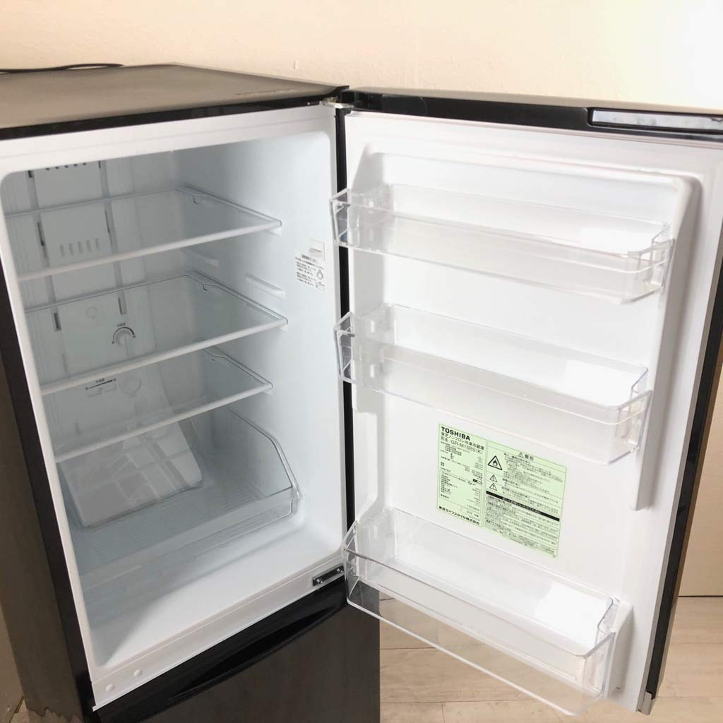 Amazon.co.jp: GR-M15BS-K(ピュアブラック) 2ドア冷蔵庫 右開き 153L