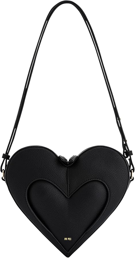 JW PEI Women's Francisca Heart Shaped Crossbody Bag - Black