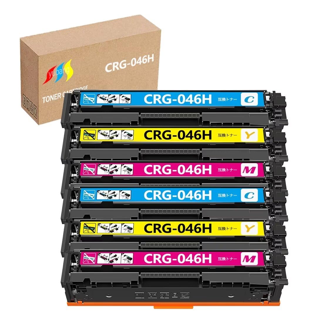 Amazon.co.jp: キヤノン用互換トナーカートリッジCRG-046H 3色6本