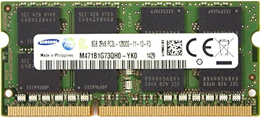 SAMSUNG DDR3L-1600 SODIMM 8GB/1Gx64 CL11 Chip Notebook Memory at