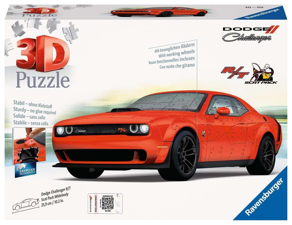 Amazon.com: Ravensburger - Dodge Challenger Red 3D Puzzle | 3D