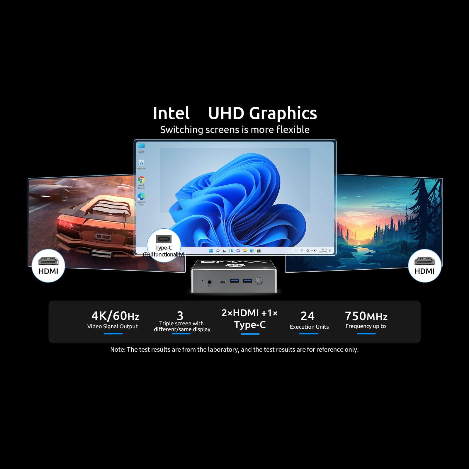 Bmax Mini PC B4 Plus Intel N100 (até 3,4GHz) 16G DDR4/512GB SSD