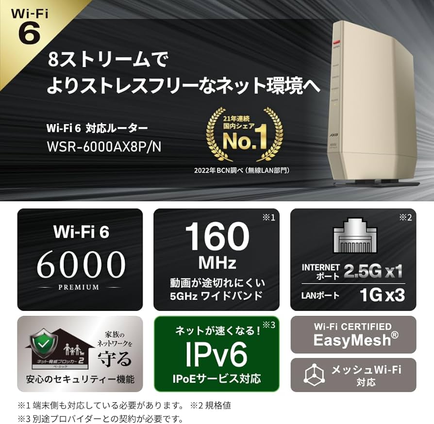 Amazon | 【Amazon.co.jp限定】 バッファロー WiFi 無線LAN Wi-Fi 6