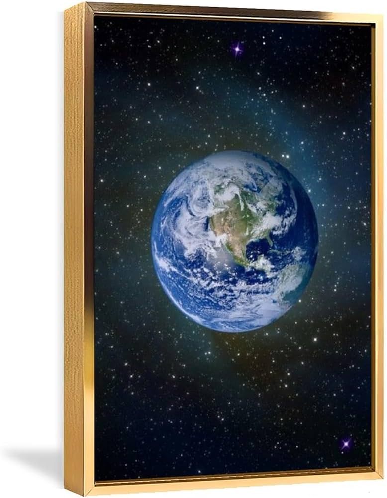 Amazon.co.jp: 絵画 宇宙の中の地球インテリア 絵画 アートパネル 壁の
