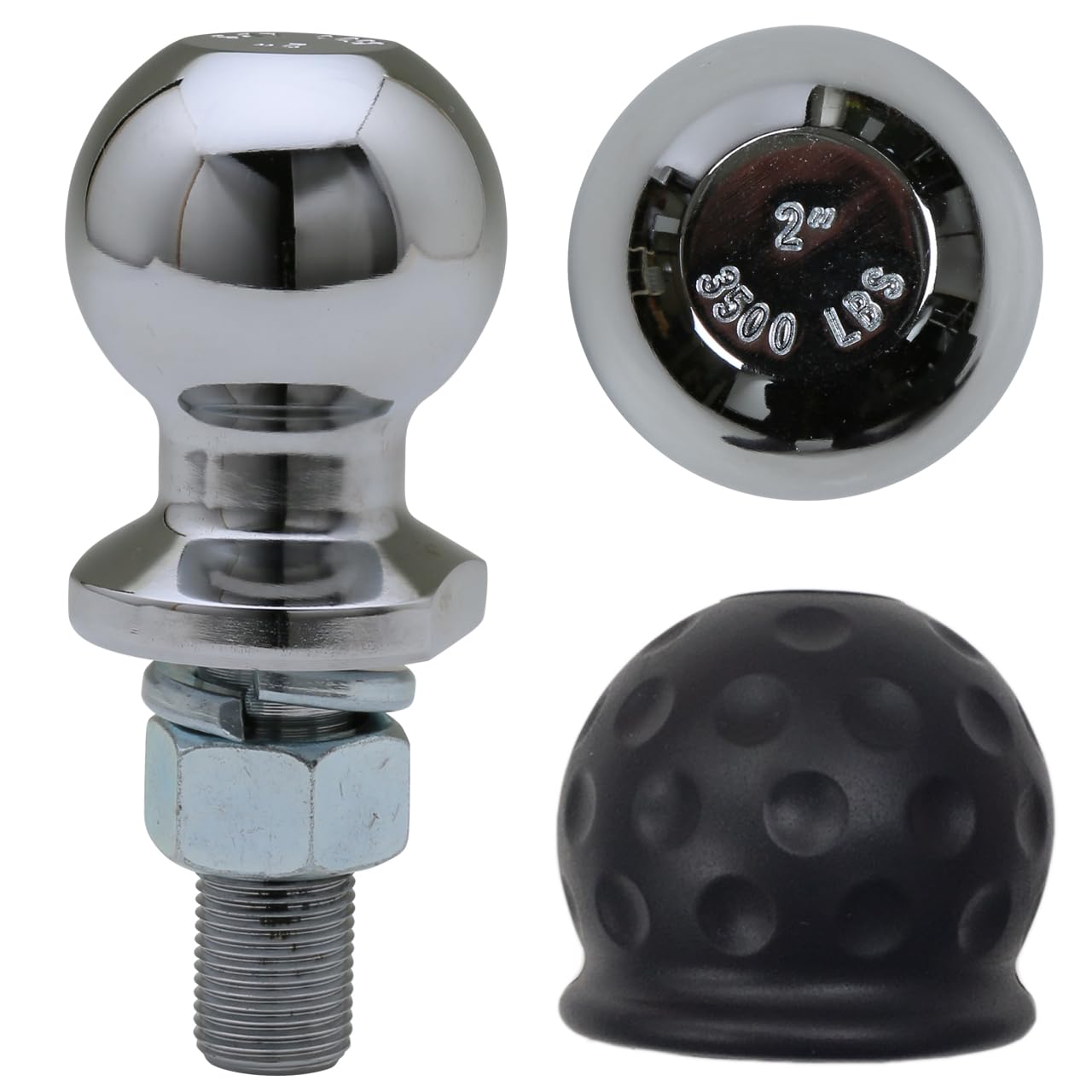 Amazon | ヒッチボール 2インチ 3500LBS 19mm ヒッチボールカバー付