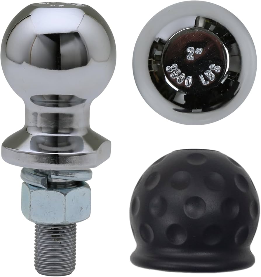 Amazon | ヒッチボール 2インチ 3500LBS 19mm ヒッチボールカバー付