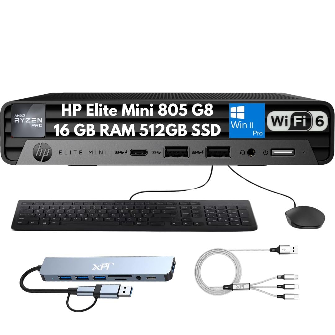Amazon.com: 𝖧𝖯 Elite Mini 805 G8 Mini Desktop 2026, AMD Ryzen 5