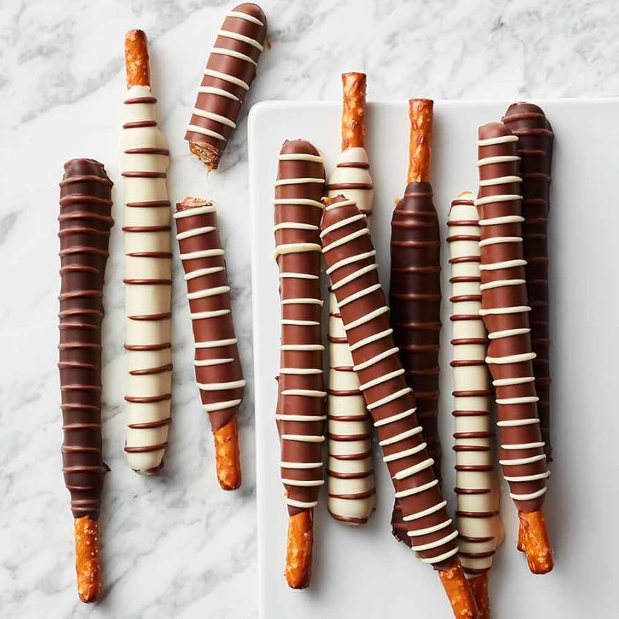 Amazon.com : Mrs Prindables Chocolate and Caramel Dipped Pretzels