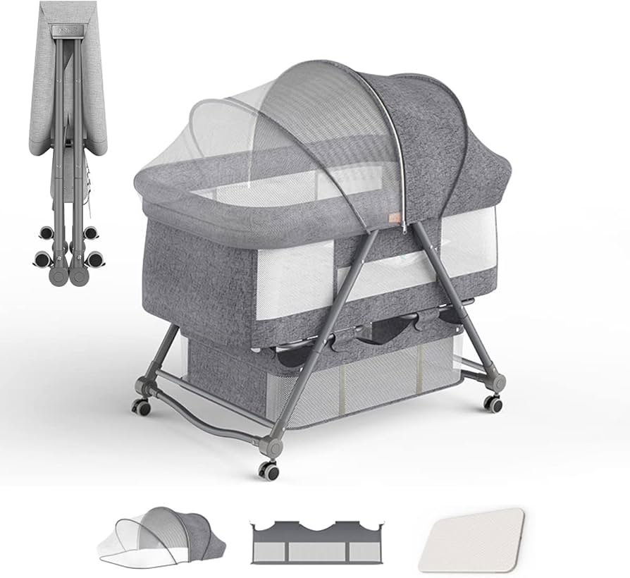 Amazon.co.jp: ZOOBLY ベビーベッド 添い寝ベッド 折りたたみ ミニ