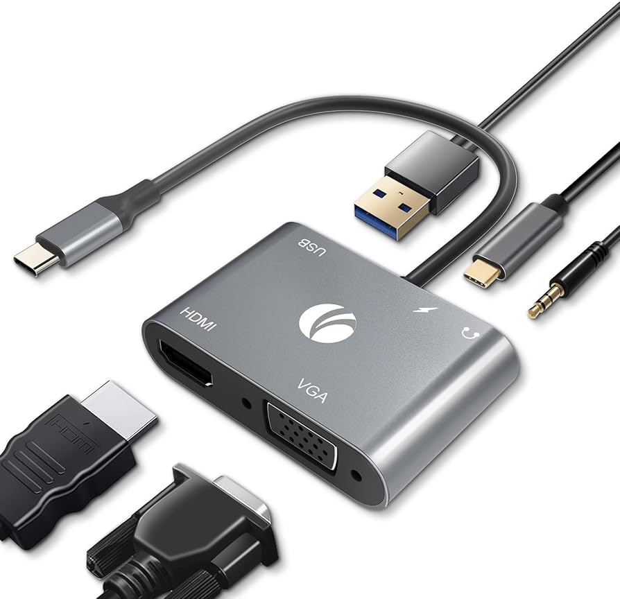 Amazon | VCOM 5-in-1 USB-C HDMI VGA ドッキングステーション 4K対応