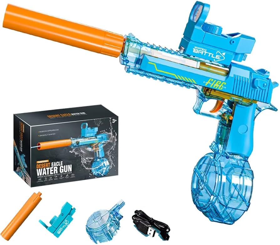 Amazon | 【2024夏の定番】水鉄砲 電動水鉄砲 500ml大容量 8－10m超