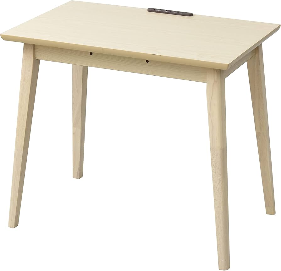 Amazon | [山善] デスク こたつ USB コンセントタップ付き 幅80×奥行50