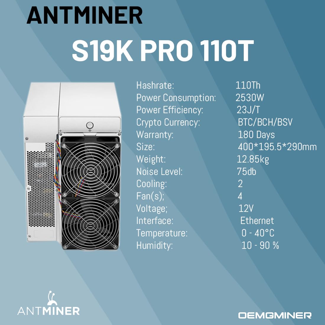 Amazon.com: New Antminer S19k pro 110T Asic Miner 2530W Bitmain
