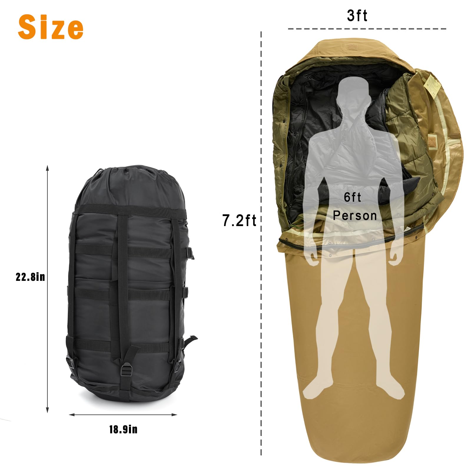 Amazon.co.jp: MT Army ミリタリーモジュラー寝袋システム マルチ