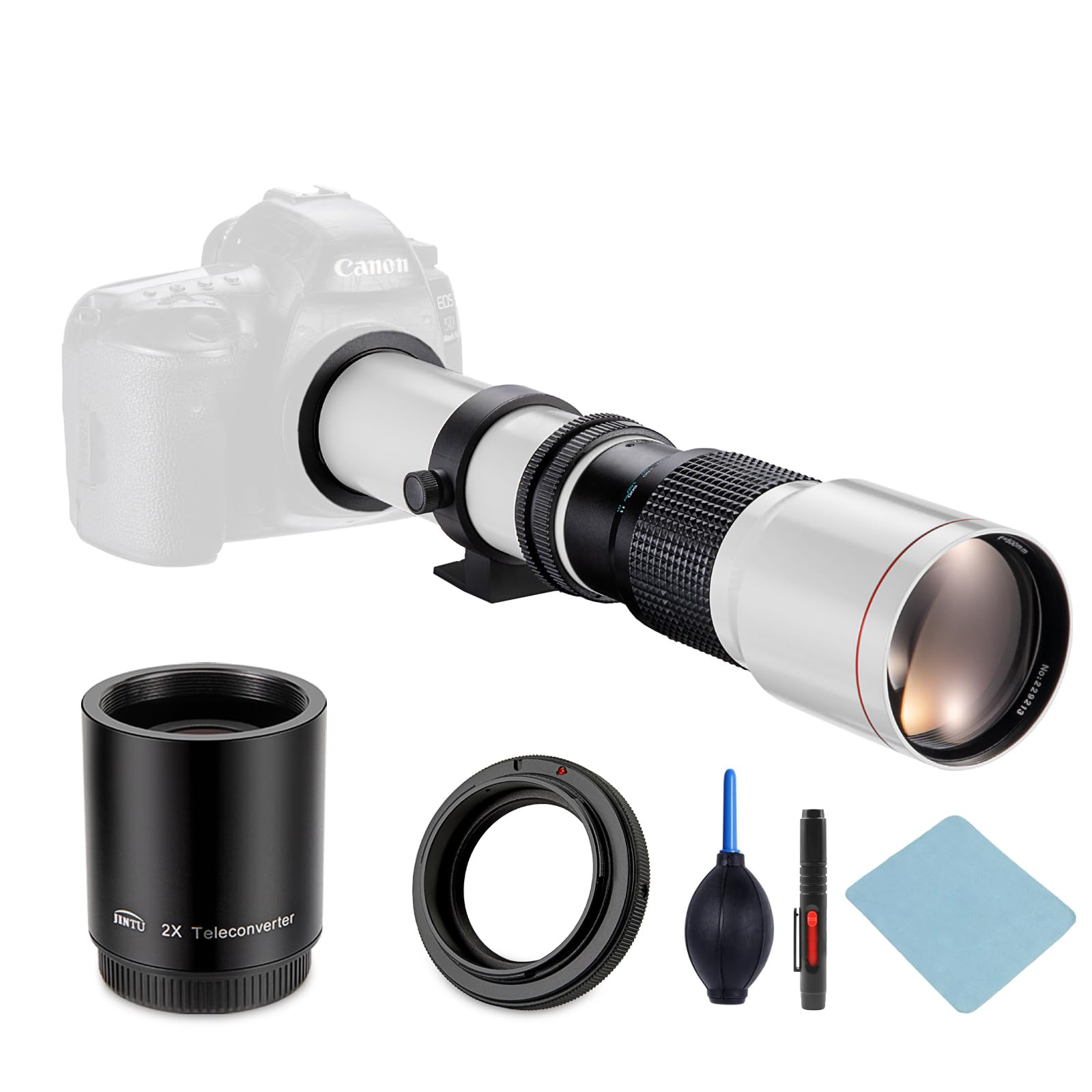 Amazon.com : JINTU 500-1000mm f/8 Manual Telephoto Lens + T-Mount