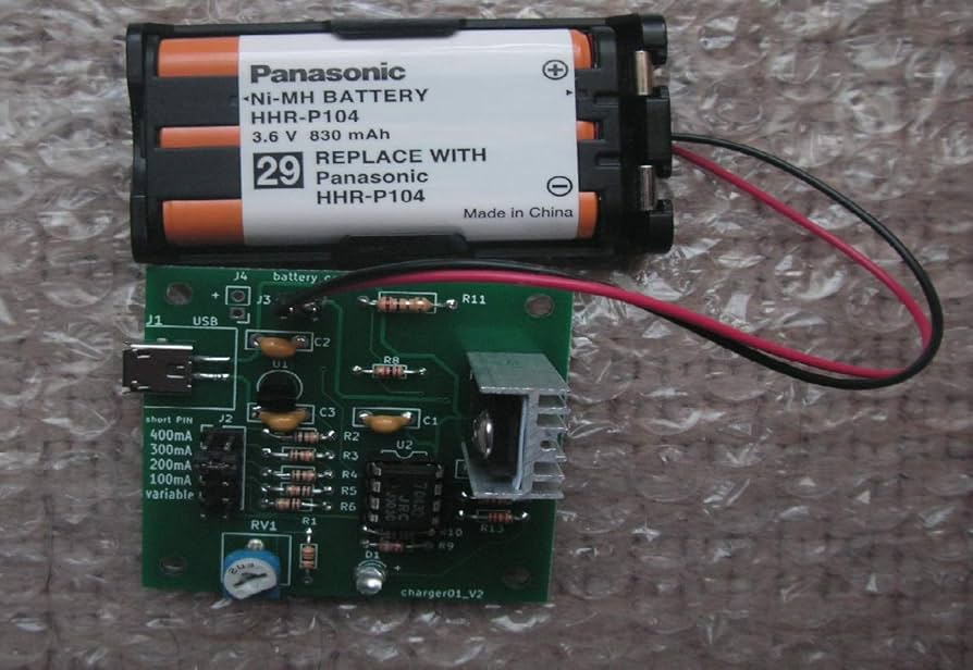 Amazon | ニッカド・ニッケル水素バッテリー定電流USB充電器 基板の