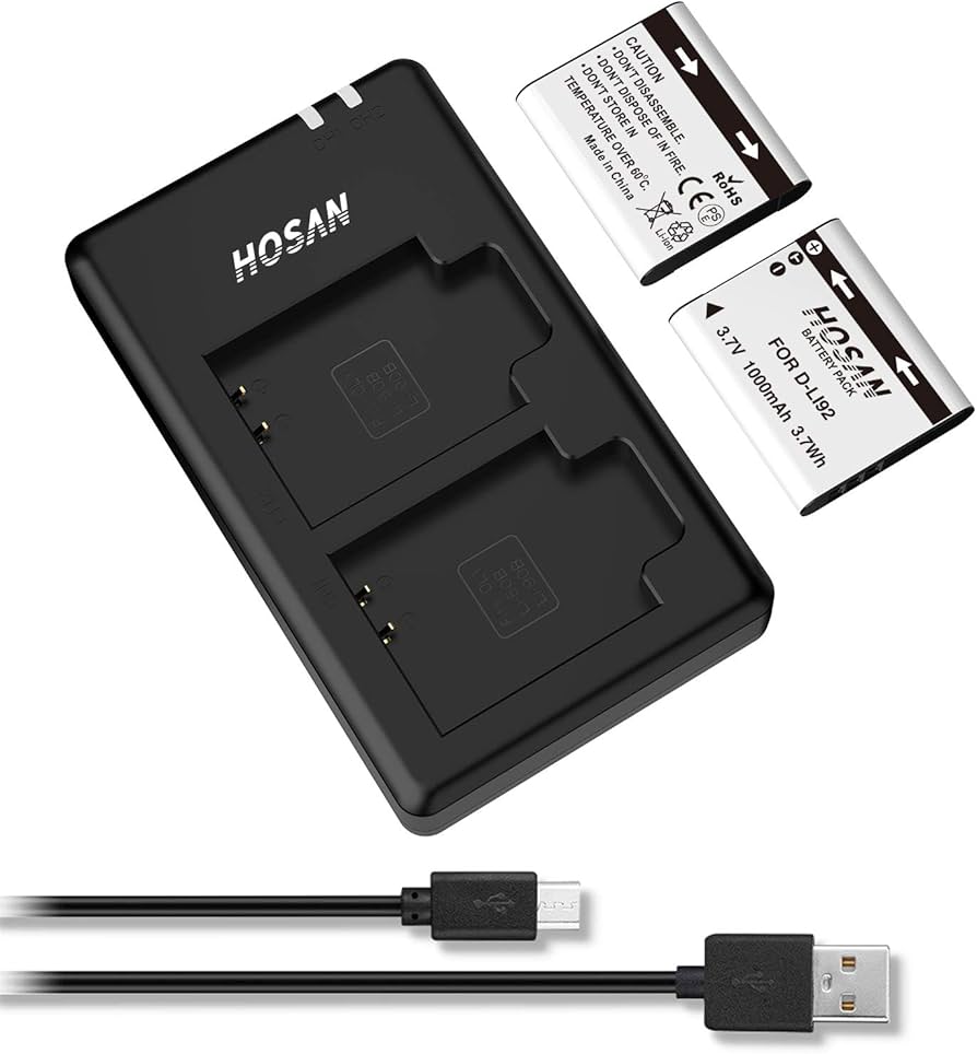 Amazon | HOSAN D-LI92 LI-50B 純正互換 バッテリー 2個 + USB 急速