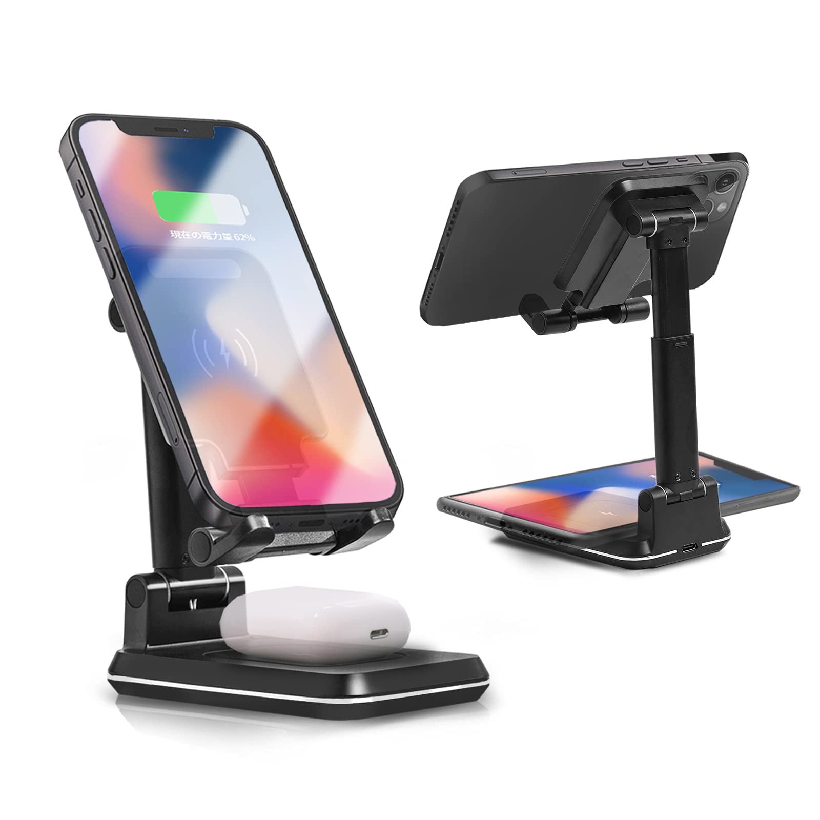 Amazon.co.jp: SUKEY ワイヤレス充電器 2 in1急速充電 最大20W出力