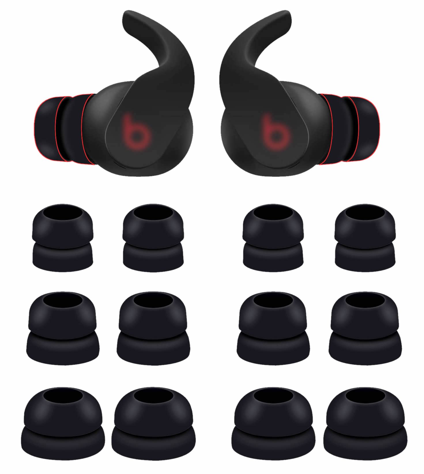 Amazon | 6組 ダブルフランジ Beats Fit Pro イヤーチップ Buds対応 S