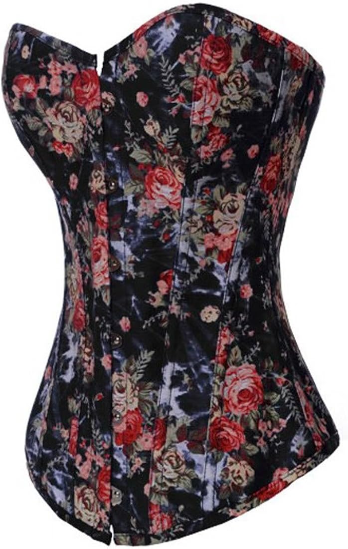 Alivila.Y Fashion Womens Sexy Vintage Floral Denim Corset 2767