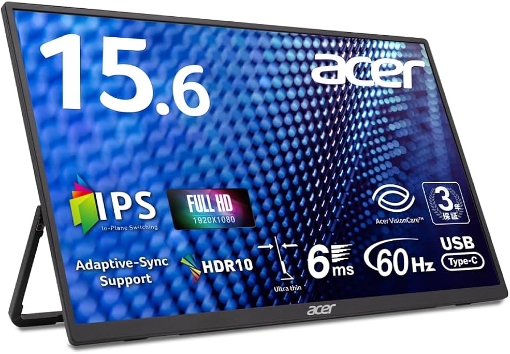 Amazon.co.jp: Acer モバイルモニター 15.6インチ フルHD IPS 非光沢