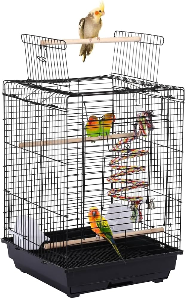 Amazon | Yaheetech 鳥かご 中型 バードケージ セキセイインコ用 天窓