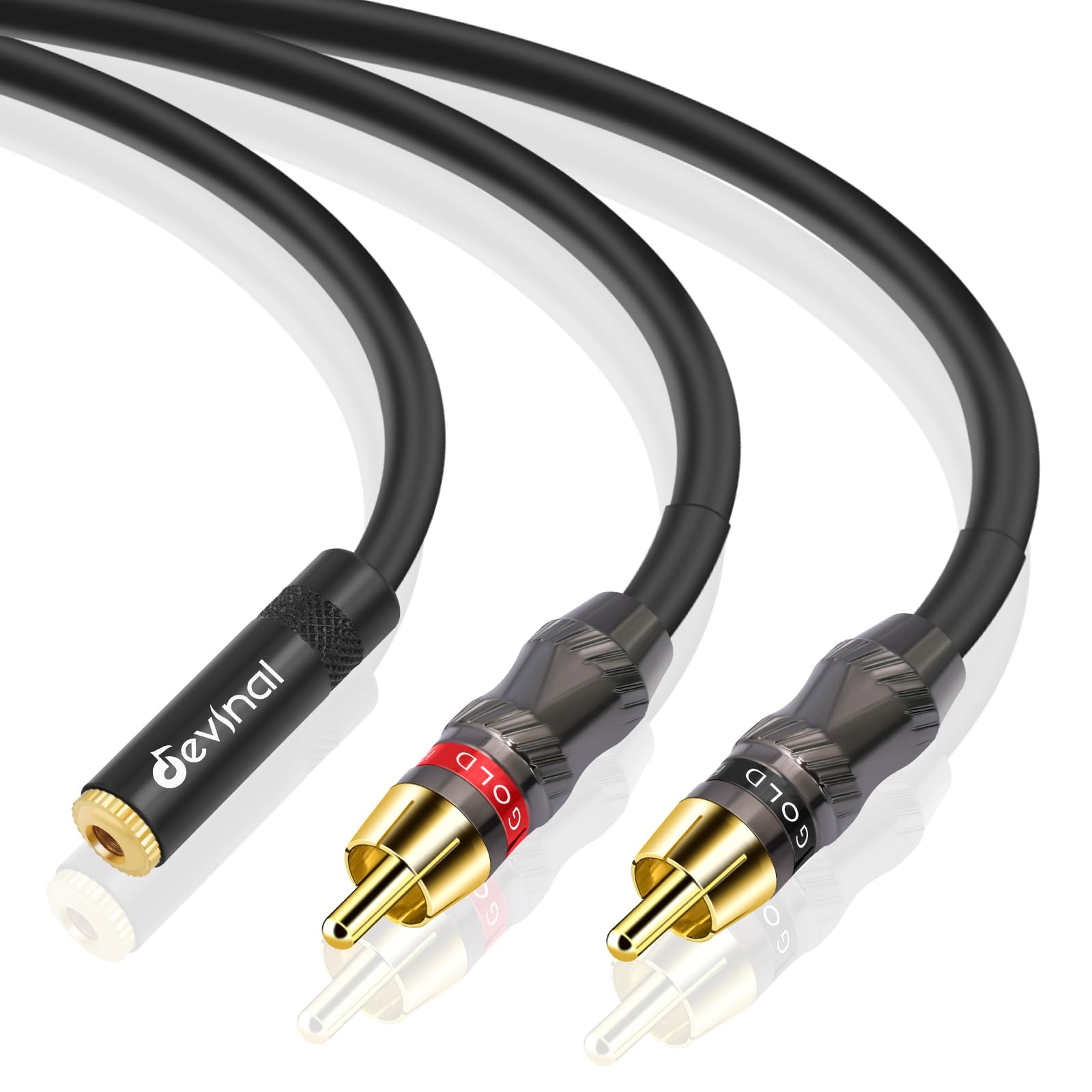 Amazon.com: Devinal RCA to 1/8 Female Y Cable, Female 3.5mm to