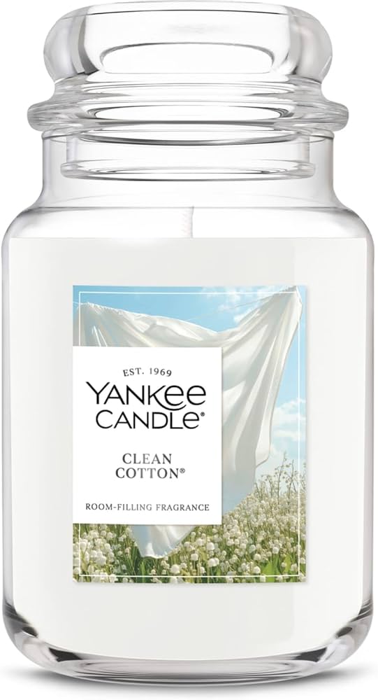 Amazon.com: Yankee Candle Clean Cotton, Scented Candle, 22oz Large