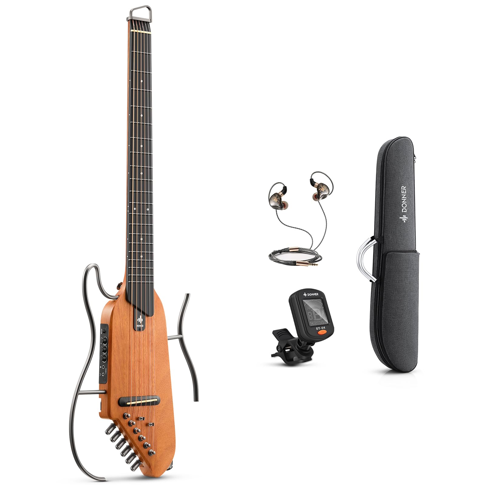 Amazon.com: Donner HUSH I Guitar For Travel - Portable Ultra-Light